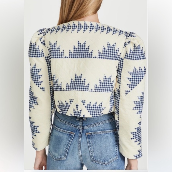 Sea NY Gloucester Quilted Cropped Puff Sleeve Jacket - Picture 5 of 5